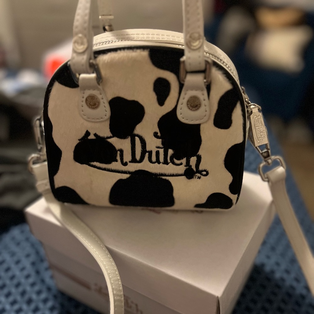 Von Dutch Cow Print Cross Body